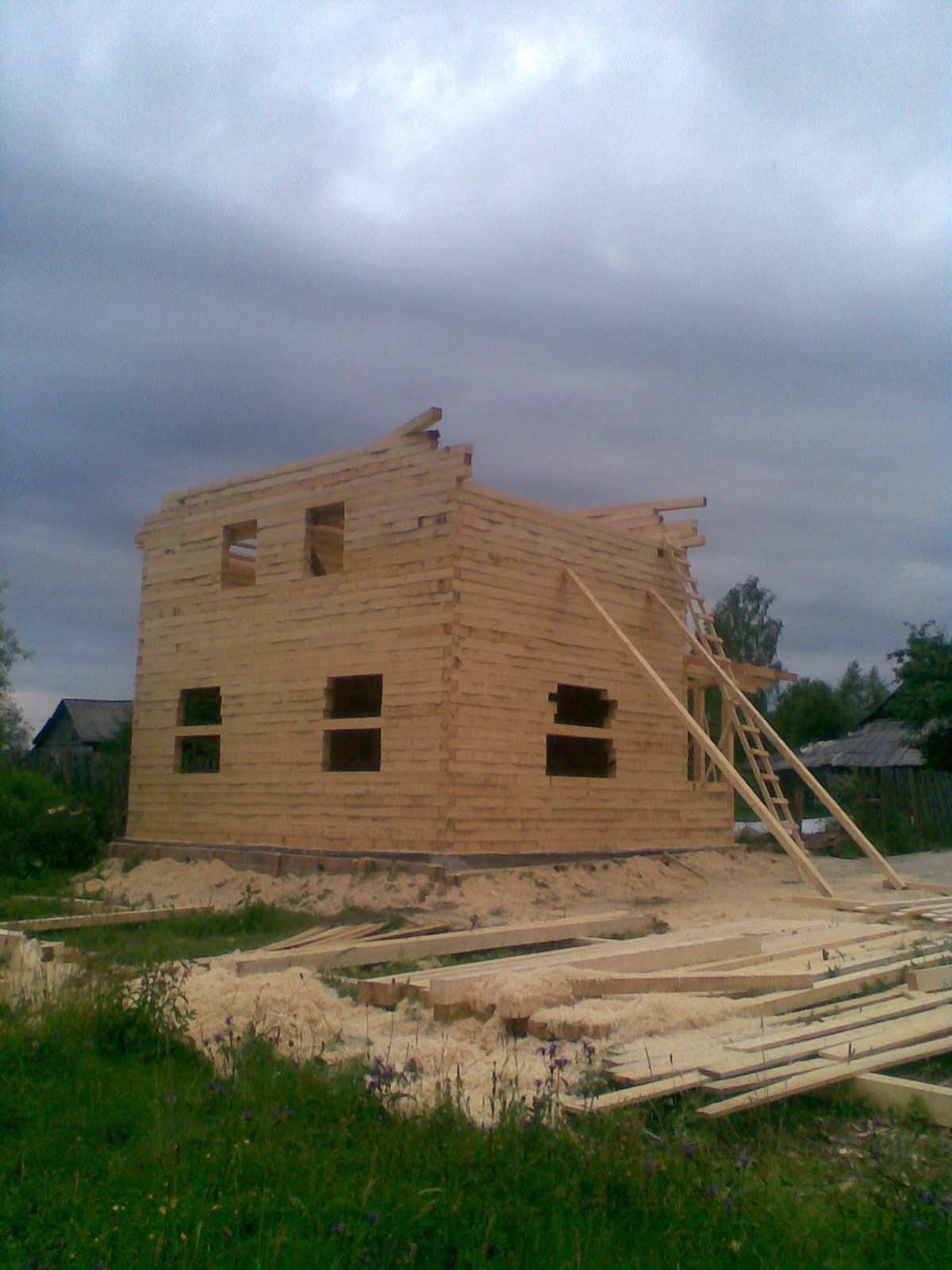 Рубленные дома, дома из бруса, беседки, бани